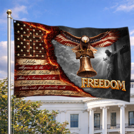 SP-01Vintage American Flag Eagle Freedom Independence Day