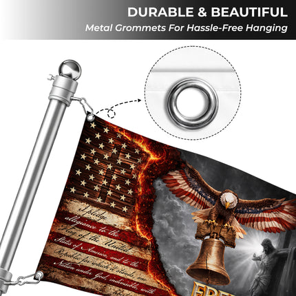 SP-01Vintage American Flag Eagle Freedom Independence Day