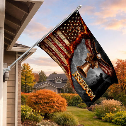 SP-01Vintage American Flag Eagle Freedom Independence Day