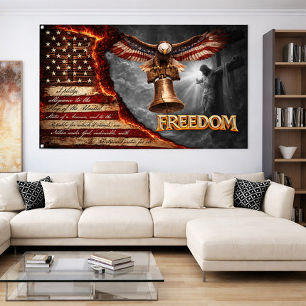 SP-01Vintage American Flag Eagle Freedom Independence Day