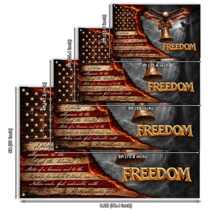 SP-01Vintage American Flag Eagle Freedom Independence Day