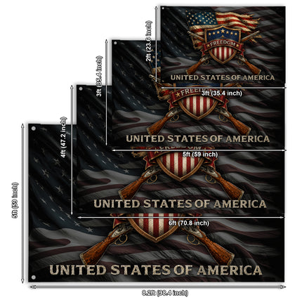 SP-01 Christian Porch Flag Freedom and Blessings Patriotic Festival