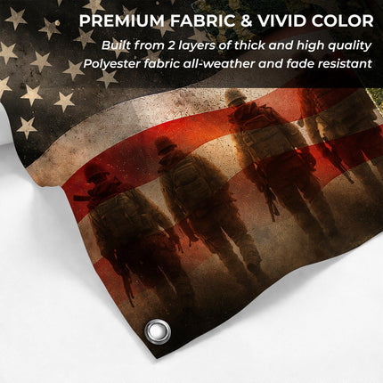 Faith In God Land Of The Free Jesus Grommet Flag