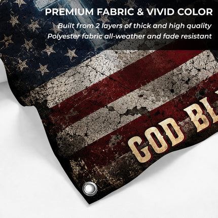 SP-01 Faith Over Fear Christian Freedom American Grommet Flag