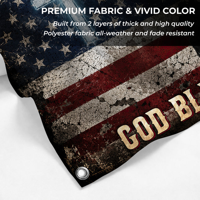 SP-01 Faith Over Fear Christian Freedom American Grommet Flag