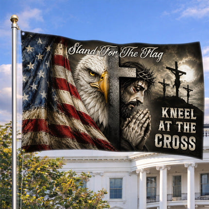 Faith In God Stand For The Flag Jesus Grommet Flag