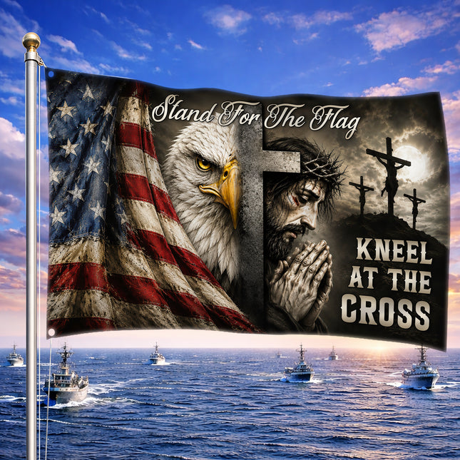 SP-01 Stand for the Flag Christian American Grommet Flag