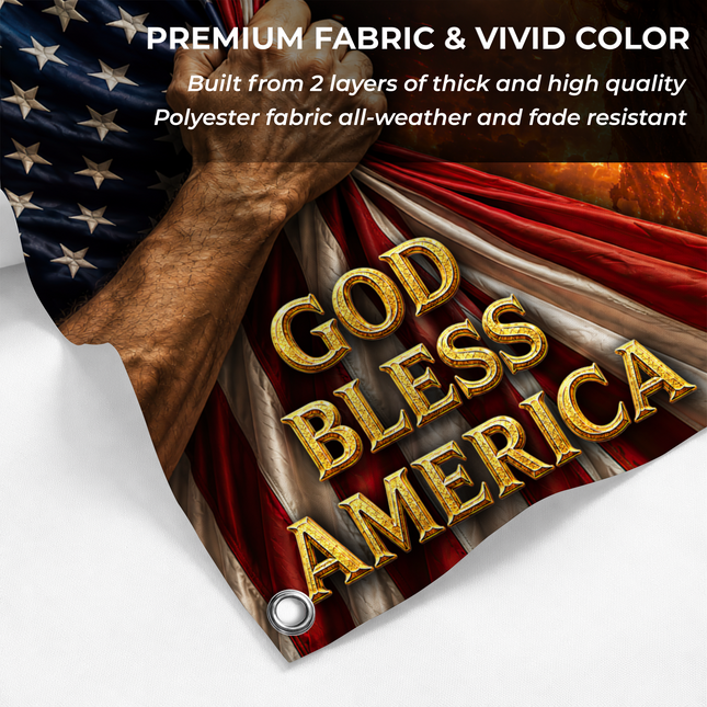SP-01 God Bless America One Nation Under God Flag Independence Day