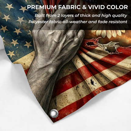 SP-01 Patriotic Flag One Nation Under God Christian Tribute Memorial Day Veterans Day