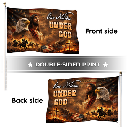 SP-01 Christian Faith One Nation Under God Patriotic Flag Fourth of July