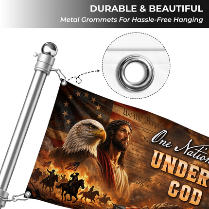 SP-01 Christian Faith One Nation Under God Patriotic Flag Fourth of July