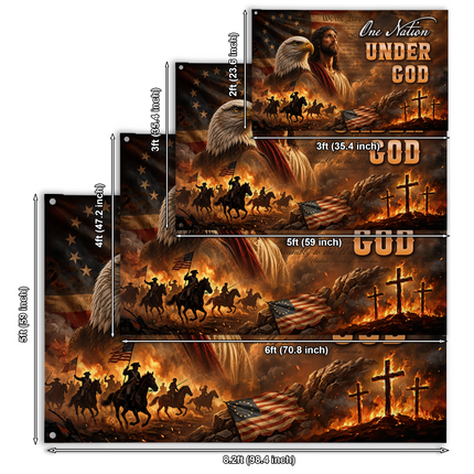 SP-01 Christian Faith One Nation Under God Patriotic Flag Fourth of July