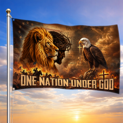 SP-01 Lion of Judah Flag One Nation Under God Patriotic Holiday
