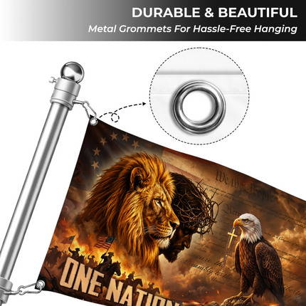SP-01 Lion of Judah Flag One Nation Under God Patriotic Holiday