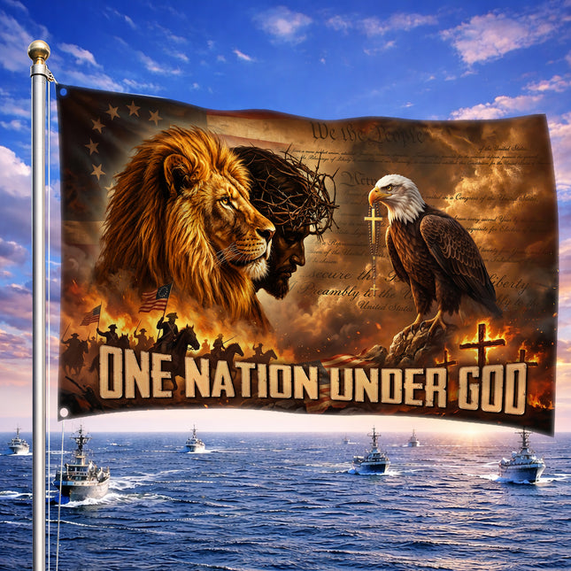 SP-01 Lion of Judah Flag One Nation Under God Patriotic Holiday