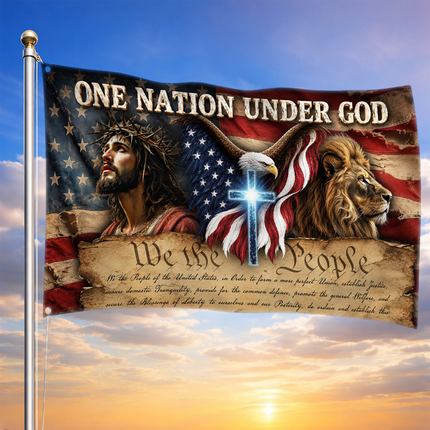 SP-01 We The People One Nation Under God Faith Flag Memorial Day