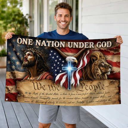 SP-01 We The People One Nation Under God Faith Flag Memorial Day