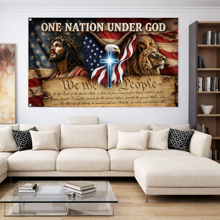 SP-01 We The People One Nation Under God Faith Flag Memorial Day