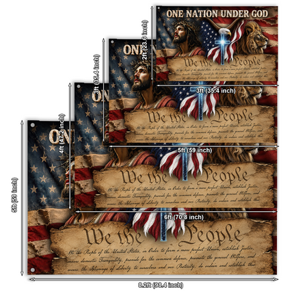 SP-01 We The People One Nation Under God Faith Flag Memorial Day