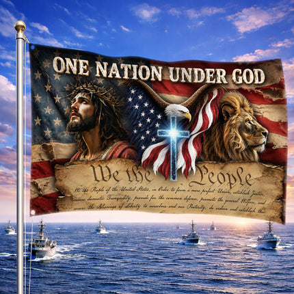 SP-01 We The People One Nation Under God Faith Flag Memorial Day