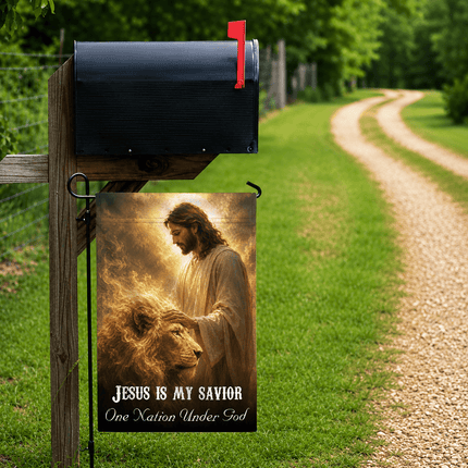 Jesus Is My Savior Gentle Lion One Nation Under God Flag