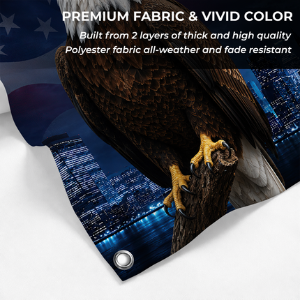Patriot Day 25th Anniversary Never Forget Eagle Grommet Flag