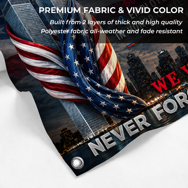SP-01 25th Anniversary 9/11 First Responder Memorial Flag Remembrance Day