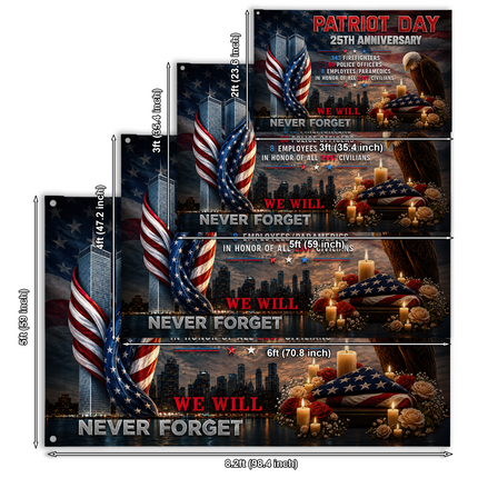 SP-01 25th Anniversary 9/11 First Responder Memorial Flag Remembrance Day