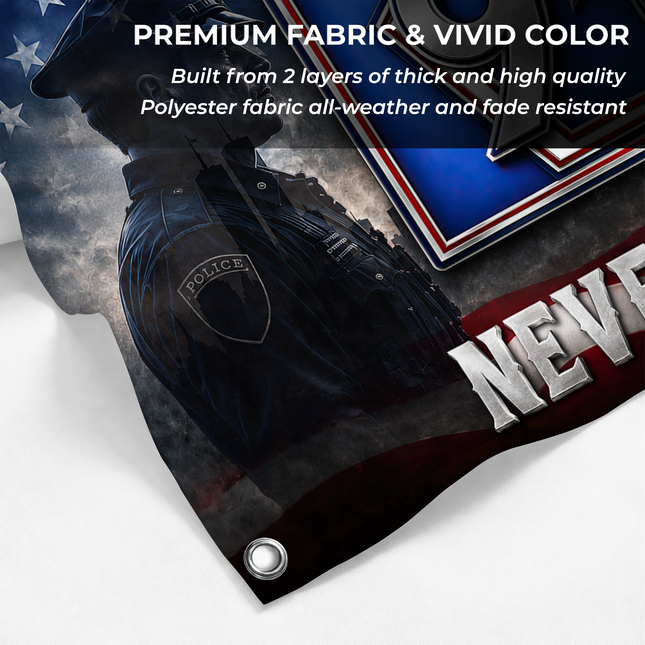 Patriot Day 25th Anniversary Police Firefighter Unity 9 11 Tribute Grommet Flag