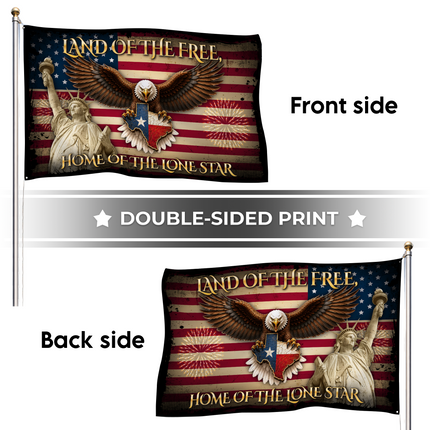 Texas Grommet Flag Eagle Liberty Lone Star Patriotic