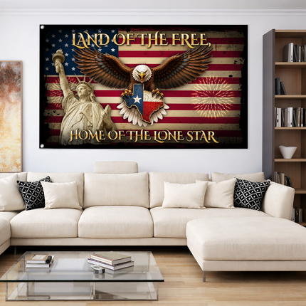 Texas Grommet Flag Eagle Liberty Lone Star Patriotic