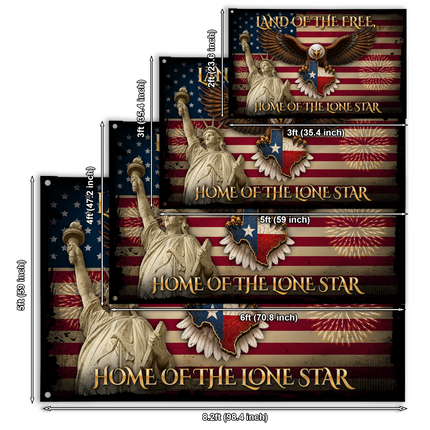 Texas Grommet Flag Eagle Liberty Lone Star Patriotic