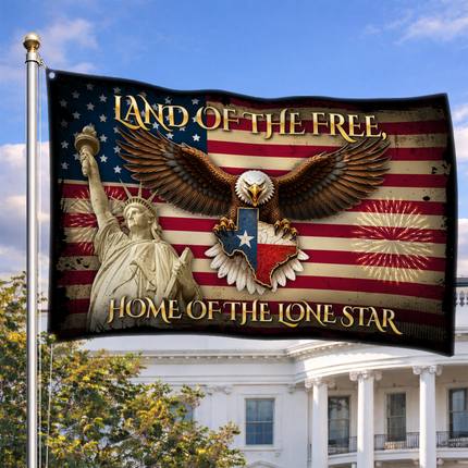 Texas Grommet Flag Eagle Liberty Lone Star Patriotic