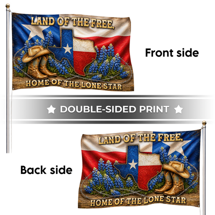 Texas Grommet Flag Cowboy Boots Bluebonnet Lone Star Western