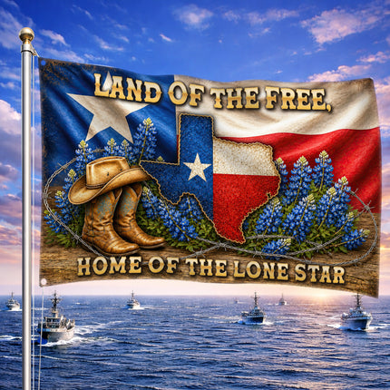 Texas Grommet Flag Cowboy Boots Bluebonnet Lone Star Western