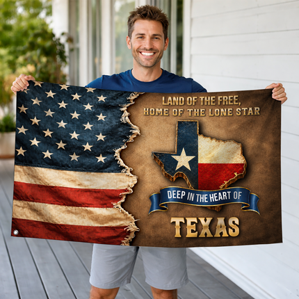 Texas Grommet Flag Cowboy Country Eagle Bluebonnet Western