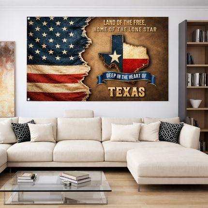 Texas Grommet Flag Cowboy Country Eagle Bluebonnet Western