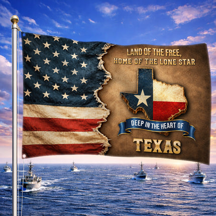 Texas Grommet Flag Cowboy Country Eagle Bluebonnet Western