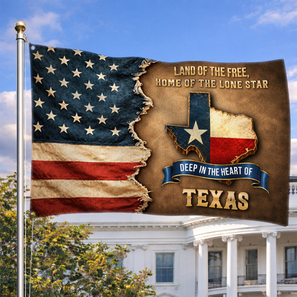 Texas Grommet Flag Cowboy Country Eagle Bluebonnet Western