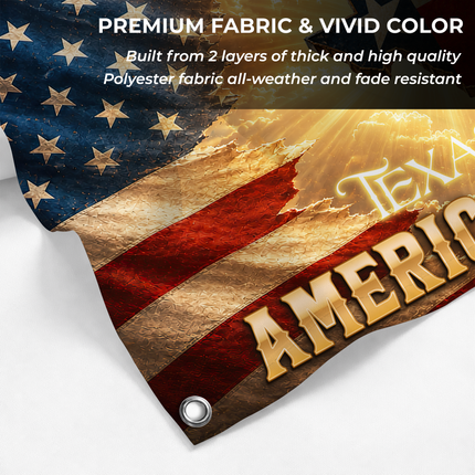 Texas Grommet Flag Texas First America Forever Eagle Lone Star