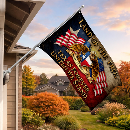 Texas Grommet Flag Texas Forever Eagle Lone Star United We Stand