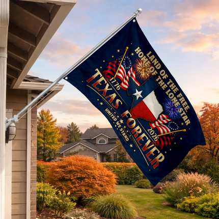 Texas Grommet Flag Texas Forever 1776 2026 United We Stand