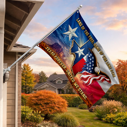 Texas Grommet Flag Lone Star Eagle United We Stand