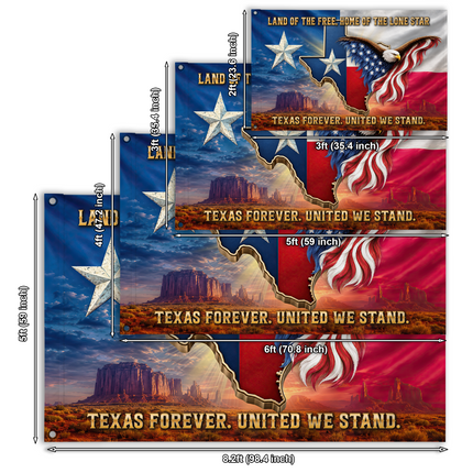 Texas Grommet Flag Lone Star Eagle United We Stand