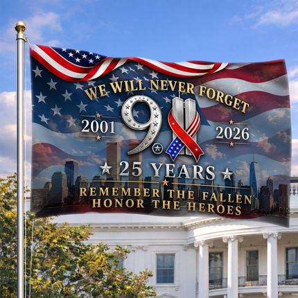 Patriot Day 25th Anniversary Remember the Fallen Grommet Flag