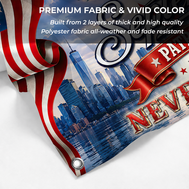 Patriot Day 25th Anniversary September Eagle Grommet Flag