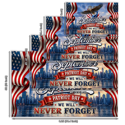 Patriot Day 25th Anniversary September Eagle Grommet Flag