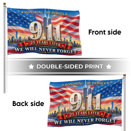 Patriot Day 25th Anniversary Honoring the Heroes Grommet Flag