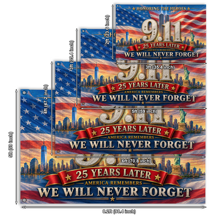 Patriot Day 25th Anniversary Honoring the Heroes Grommet Flag