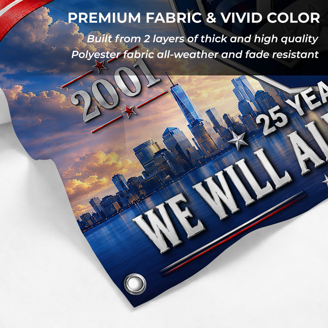 Patriot Day 25th Anniversary First Responders Memorial Grommet Flag